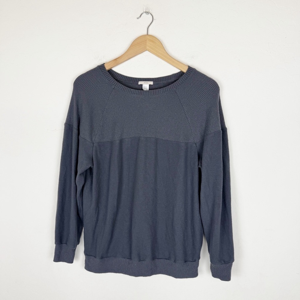 Eberjey - Cozy Time Combo Sweatshirt in Gunmetal Grey - Picture 4 of 8